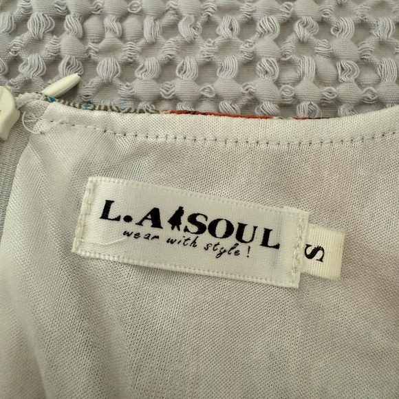 L.A soul Sleeveless Womens Fox Print Dress in Sage and Rust Size S - Picture 2 of 7